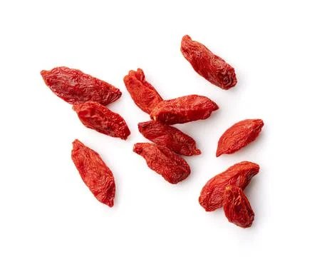 Wolfberries on a white background Stock Photos