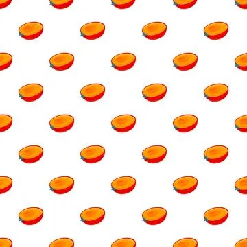 Wolfberry halves creating a vibrant seamless pattern Stock-Illustration