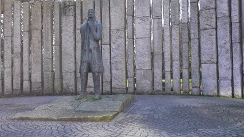 Wolfe Tone Memorial, Dublin Stock Footage 124127256