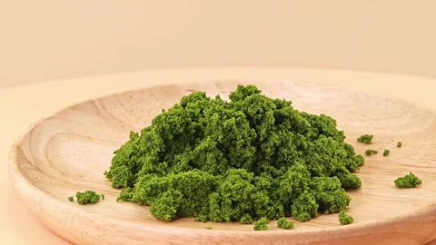 Wolffia globosa or swamp algae or water meal. Super food. Stock Footage 311519761