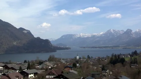 Wolfgangsee, Austria, St. Gilgen Stock Footage 84200344