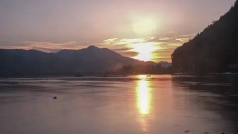 Wolfgangsee Sunset Timelapse Stock Footage 130701441
