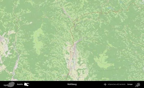 Wolfsberg, Austria. Topographic German Stock Illustration