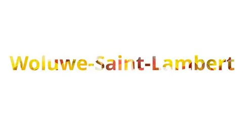 Woluwe-Saint-Lambert text image stock design in colorful style letters Stock Illustration