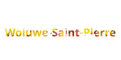 Woluwe-Saint-Pierre text image stock design in colorful style letters Stock Illustration