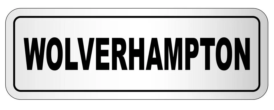 Wolverhampton City Nameplate Stock Illustration