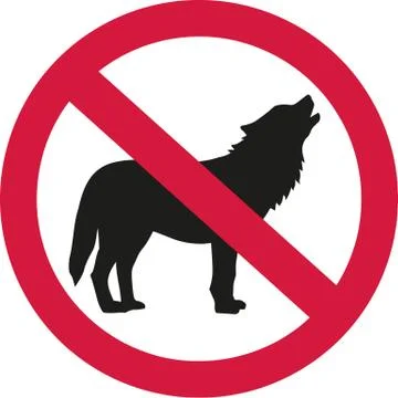 Wolves forbidden Stock Illustration