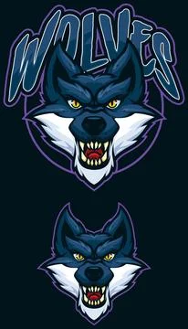Wolves Team Mascot Stockillustratie