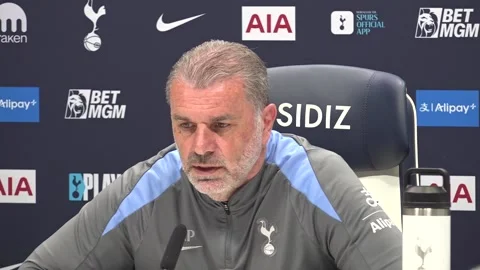Wolves v Tottenham: Ange Postecoglou press conference  Stock Footage 306388080