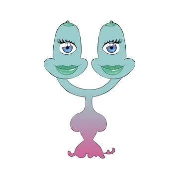 Woman alien Stock Illustration