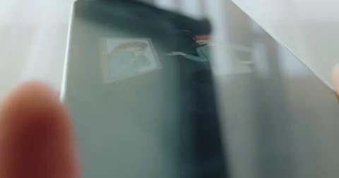 Woman is arguing with her crying reflection in the mirror, presentation Stock Footage 313435818