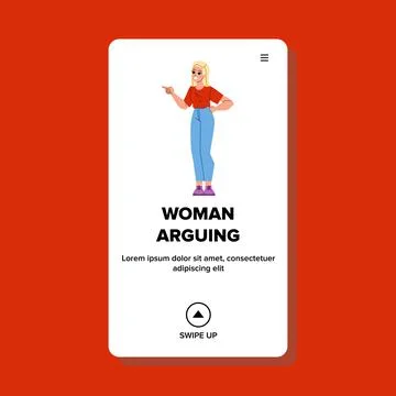 Woman arguing vector Stock Illustration