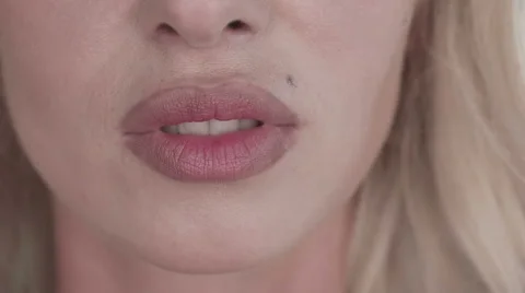 Extreme close up of sexy glossy lips. Yo... | Stock Video | Pond5
