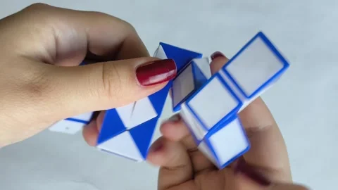 Woman Assembling Puzzle Intelligence Development, Leisure, Fine Motor Skills Stock Footage 318132964