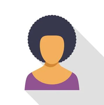 Woman avatar flat design user profile icon Stock Illustration