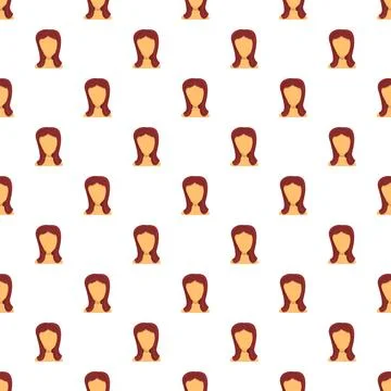 Woman avatar head pattern for web design Illustrazione stock