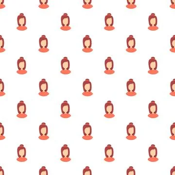 Woman avatar pattern creating a repetitive feminine background Stock Illustration