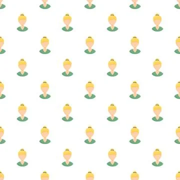 Woman avatar pattern repeating for seamless background design Stock Illustration