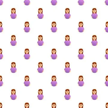 Woman avatar repeating pattern showing skin problems Stock Illustration