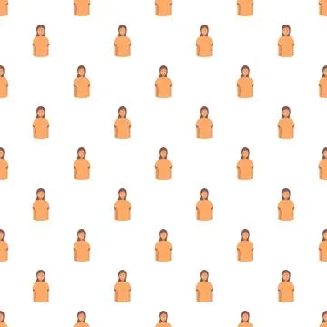 Woman avatar repeating seamless pattern background イラスト素材