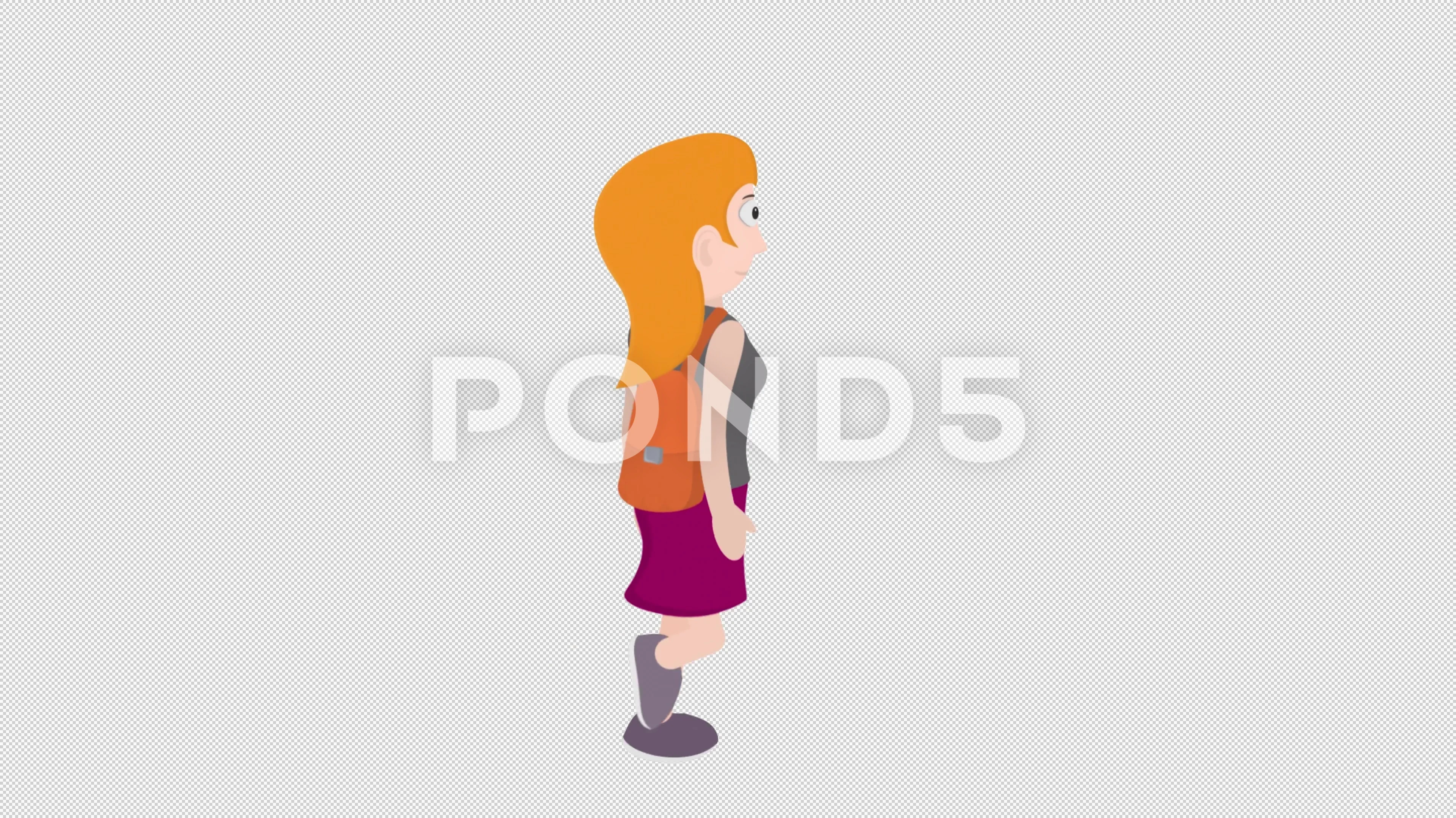 Cartoon Animation Girl Stock Footage ~ Royalty Free Stock Videos | Pond5