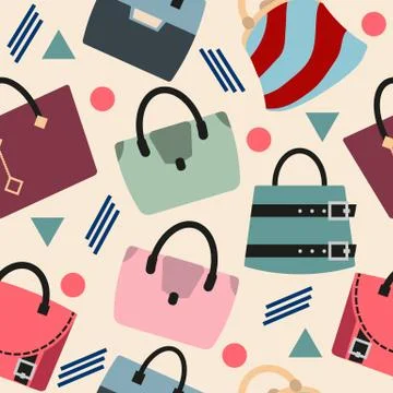 Woman bag pattern Stock Illustration