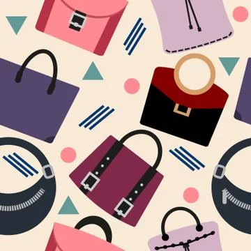 Woman bag pattern Stock Illustration