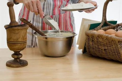 Woman baking Stock Photos