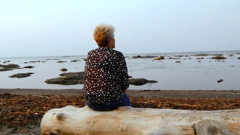 Woman on the beach Stock Footage 77441345