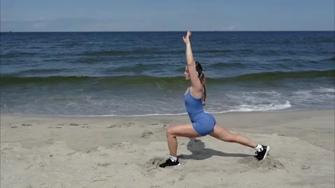Woman on the beach Stock Footage 277793053