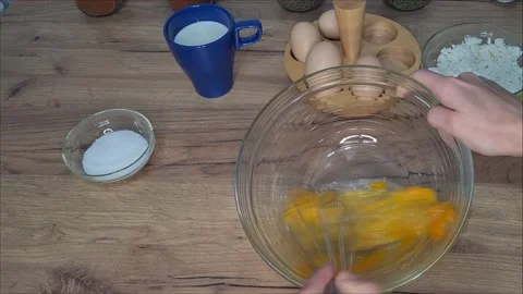 Woman Beating Eggs Stock-Footage 220727504