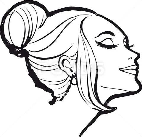 Woman with beautiful feelings, Retro Vector Illustration Stock Illustration