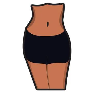 Woman belly button イラスト素材