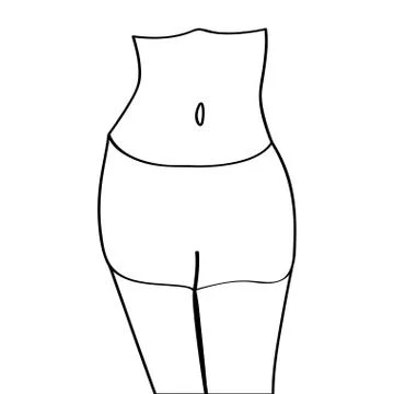 Woman belly button イラスト素材