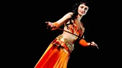 Woman Belly Dance Shake Breasts Stock Footage Video (100% Royalty