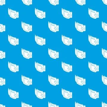 Woman belt pattern vector seamless blue Stock Illustration