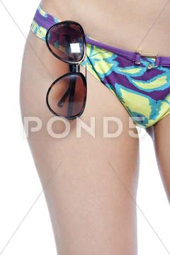 Woman in bikini bottoms Stock Photos