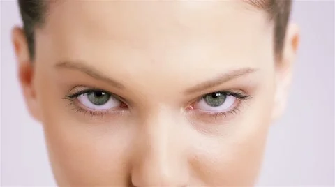 Woman Blue eyes Stock Footage