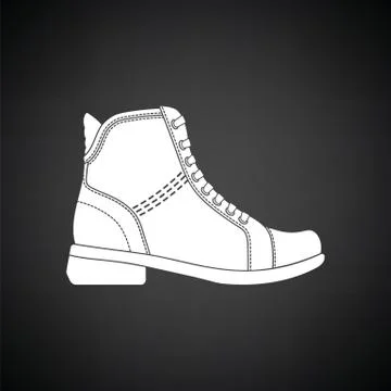 Woman boot icon Stock Illustration