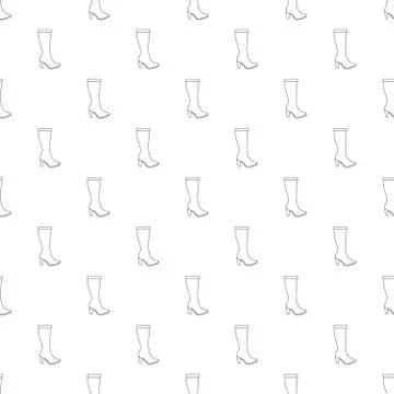 Woman boots pattern vector seamless Stock Illustration