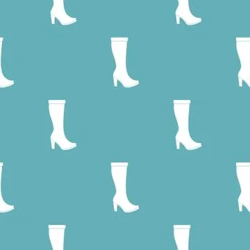 Woman boots pattern vector seamless Stock Illustration