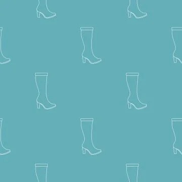 Woman boots pattern vector seamless Stock Illustration
