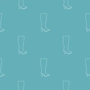 Woman boots pattern vector seamless Stock Illustration