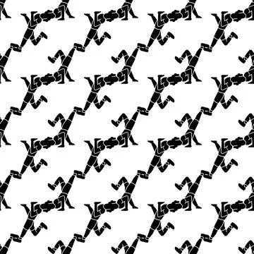 Woman break dancer pattern seamless vector Stock Illustration