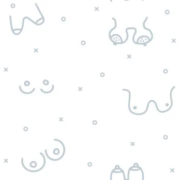 Woman Breast Vector Set. Funny Boobs Of Different Shapes Doodle Background.  Black And White Pattern. Royalty Free SVG, Cliparts, Vectors, and Stock  Illustration. Image 139013256.