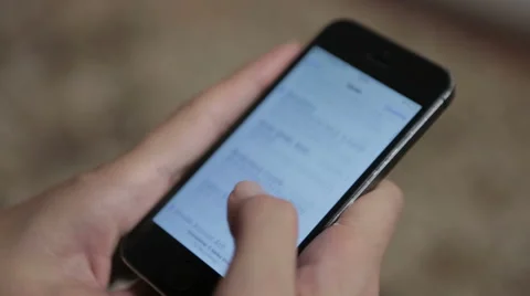 Woman - Browsing Emails On Smartphone Stock Footage 44443401