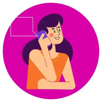 Woman calling Stock Illustration