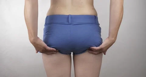 Woman with cellulite buttocks Stock Footage 208176913