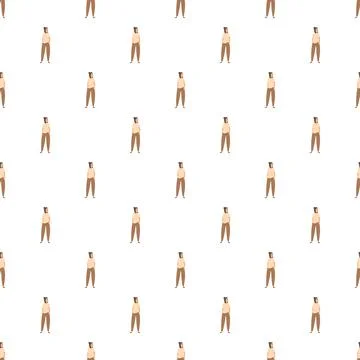 Woman character pattern repeating on a white background Stock Illustration