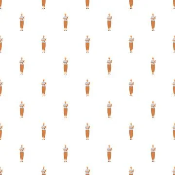Woman character pattern for seamless background design イラスト素材